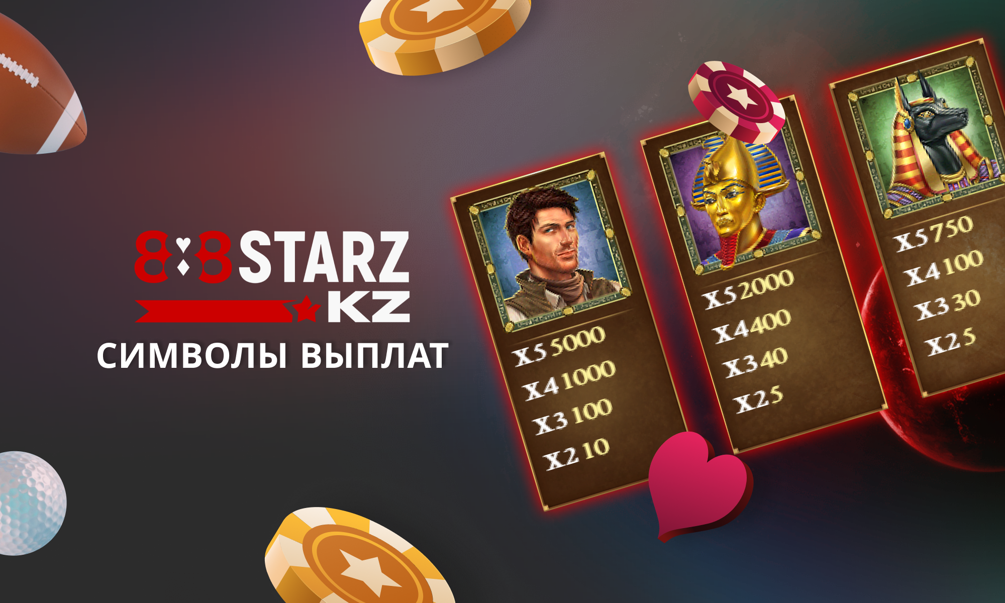 Символы выплат в игре Book of dead - 888Starz Казахстан